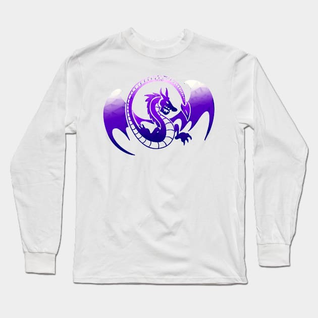 Purple Dragon Long Sleeve T-Shirt by AlondraHanley